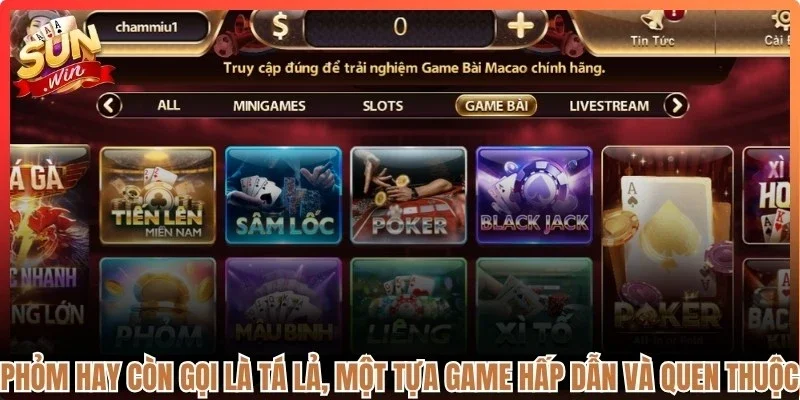 Phỏm hay còn gọi là Tá lả, một tựa game hấp dẫn và quen thuộc tại Sunwin
