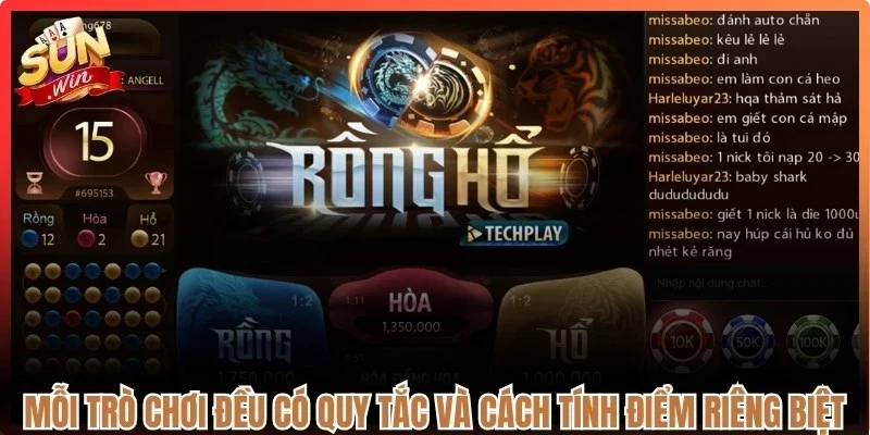 Mỗi trò chơi đều có những quy tắc và cách tính điểm riêng biệt