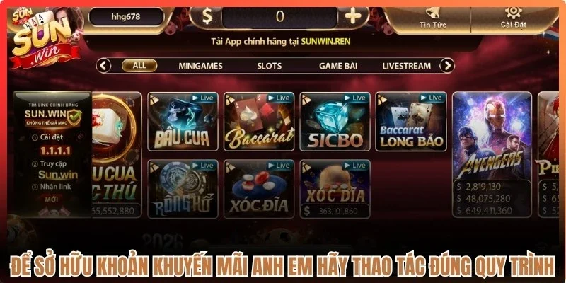Để sở hữu khoản khuyến mãi anh em hãy thao tác đúng quy trình