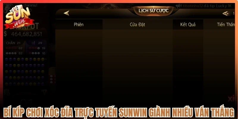 Bí kíp chơi Xóc đĩa trực tuyến Sunwin giành nhiều ván thắng